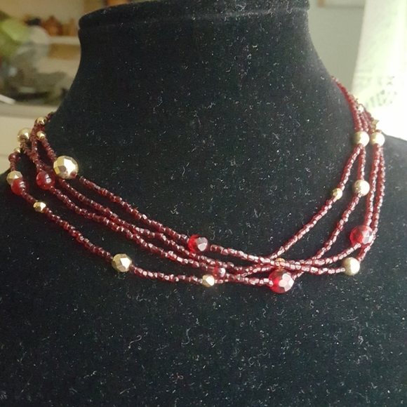 Bonni J Beaded Necklace Nordstrom Multi chain - Picture 1 of 4